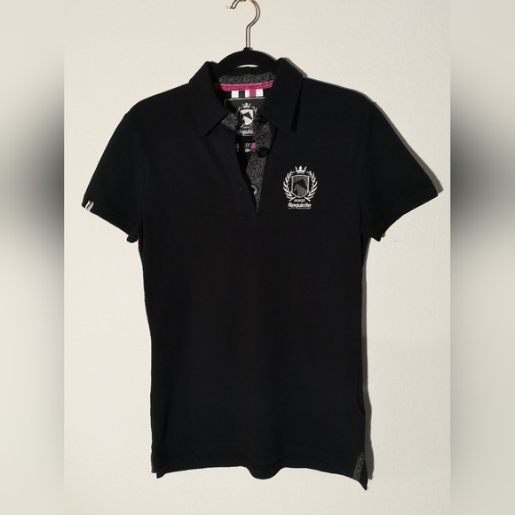 NWT Preppy & Chic Black Polo Tee - Picture 2 of 11